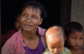 Myanmar, Chin Tribal Family