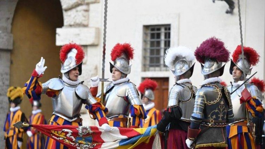 Swiss Guards in the Vatican (Photo by Vatican Media)